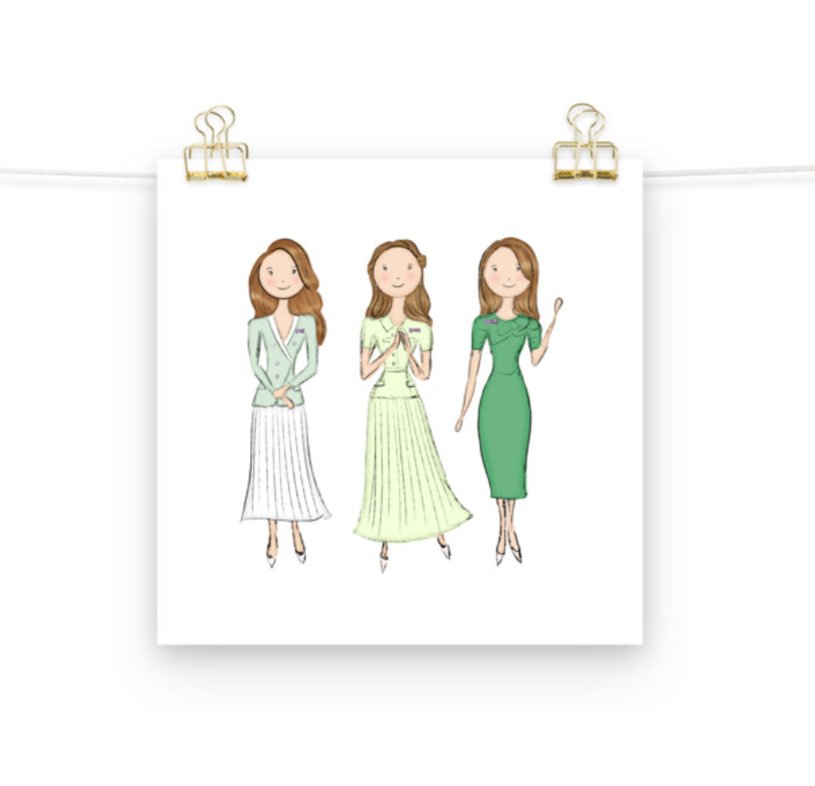 Wimbledon Tennis Trio Art Print