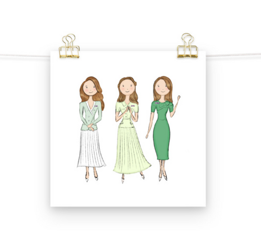 Wimbledon Tennis Trio Art Print