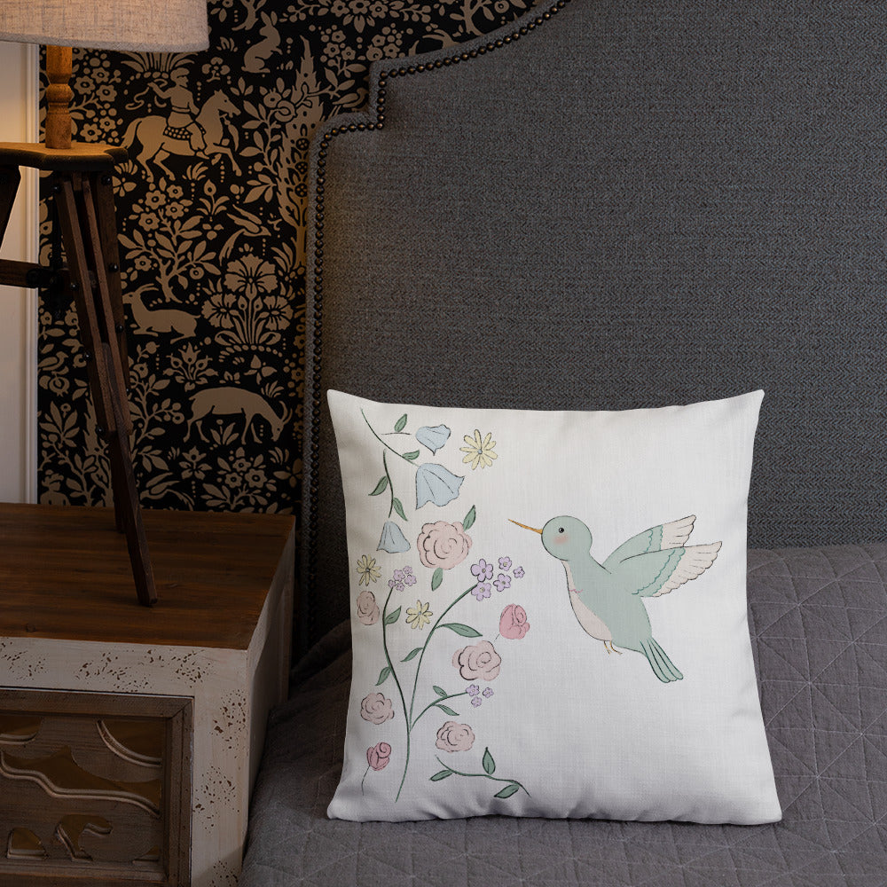 Healing Hummingbird Throw Pillow