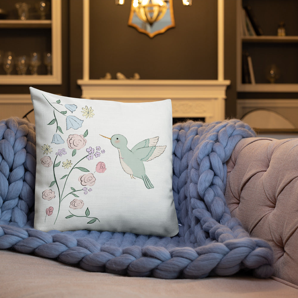 Healing Hummingbird Throw Pillow