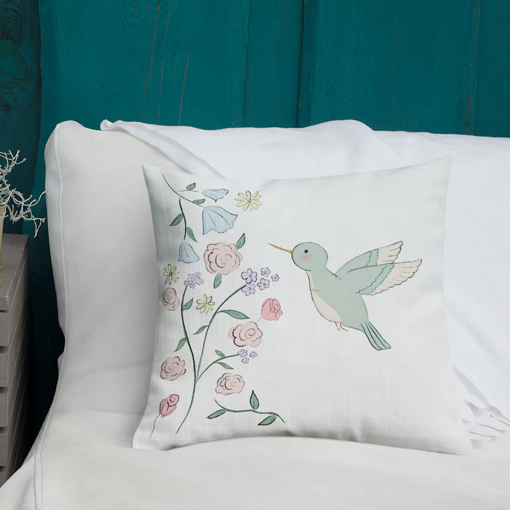 Healing Hummingbird Throw Pillow