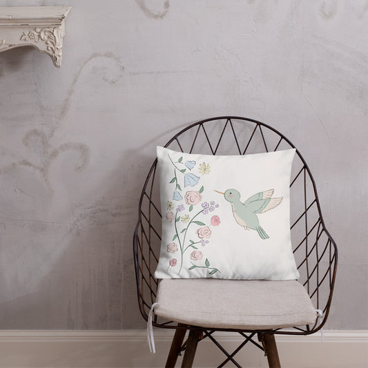 Healing Hummingbird Throw Pillow