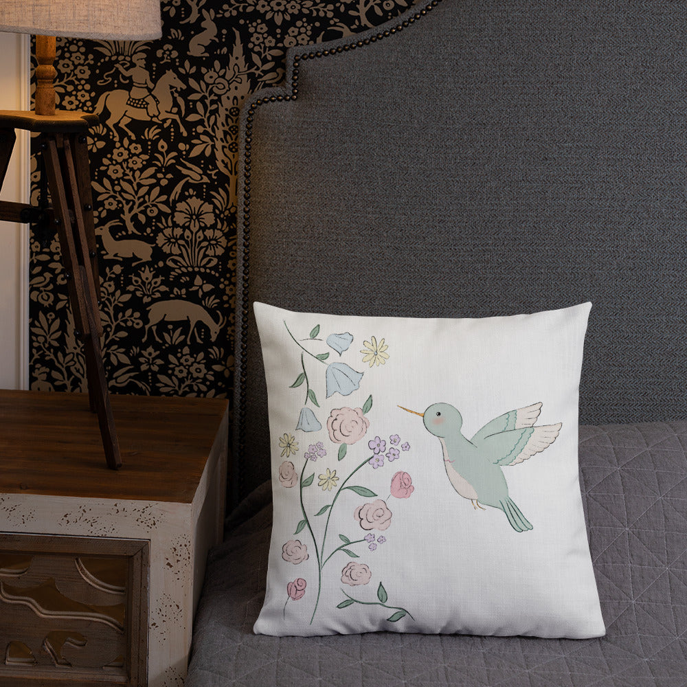 Healing Hummingbird Throw Pillow