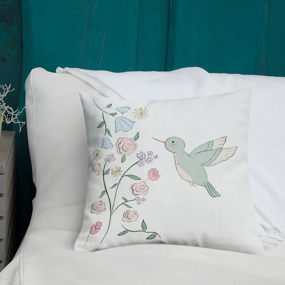Healing Hummingbird Throw Pillow