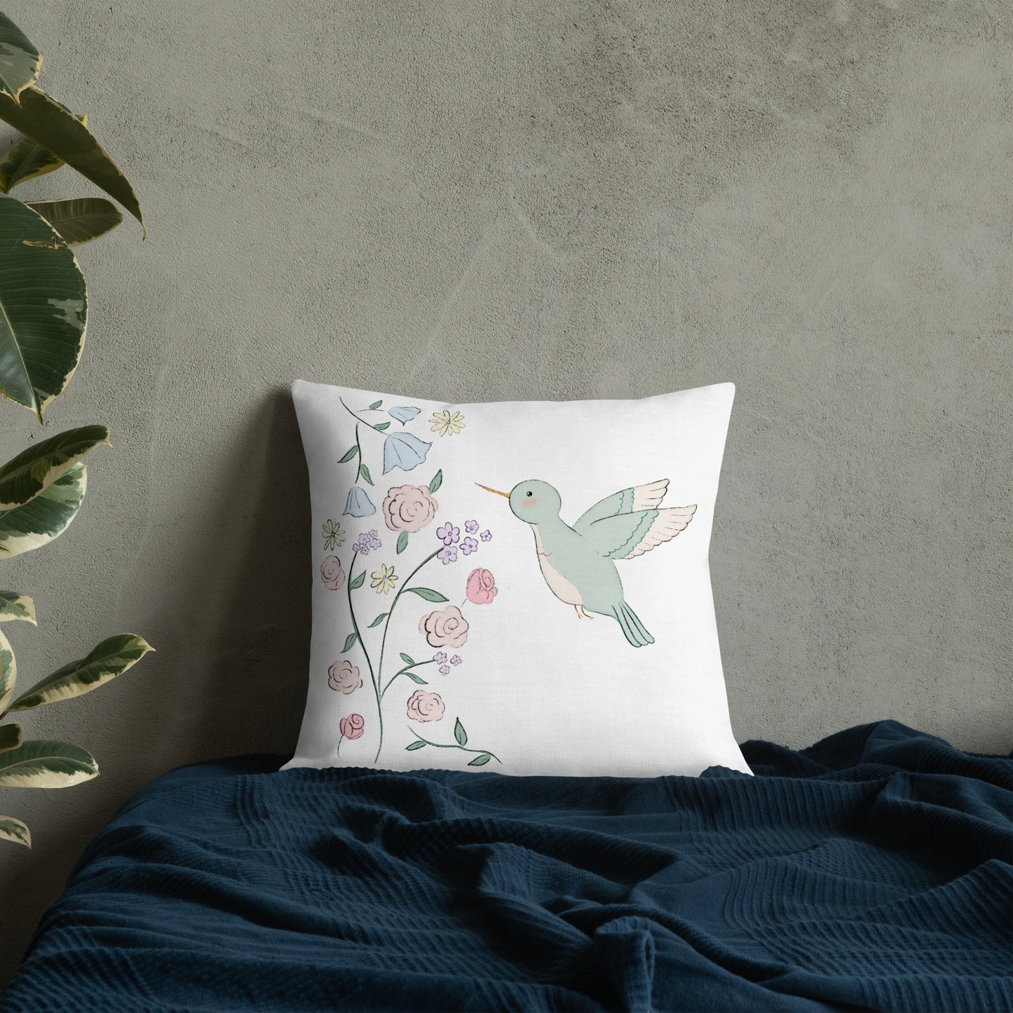 Healing Hummingbird Throw Pillow