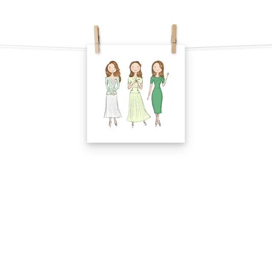 Wimbledon Tennis Trio Art Print