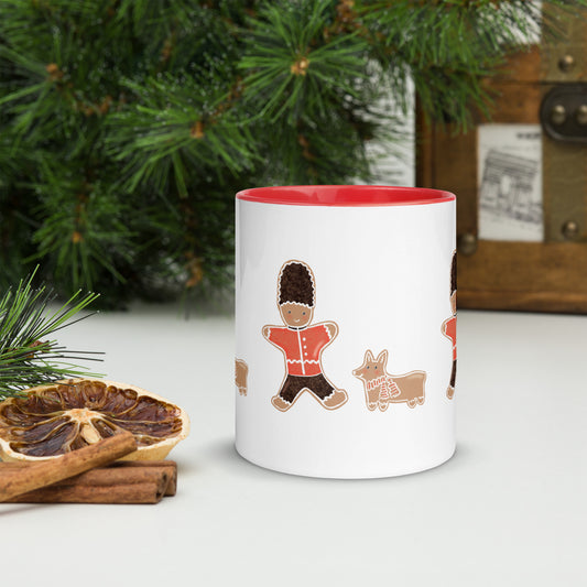 Gingerbread Guard & Corgi Mug