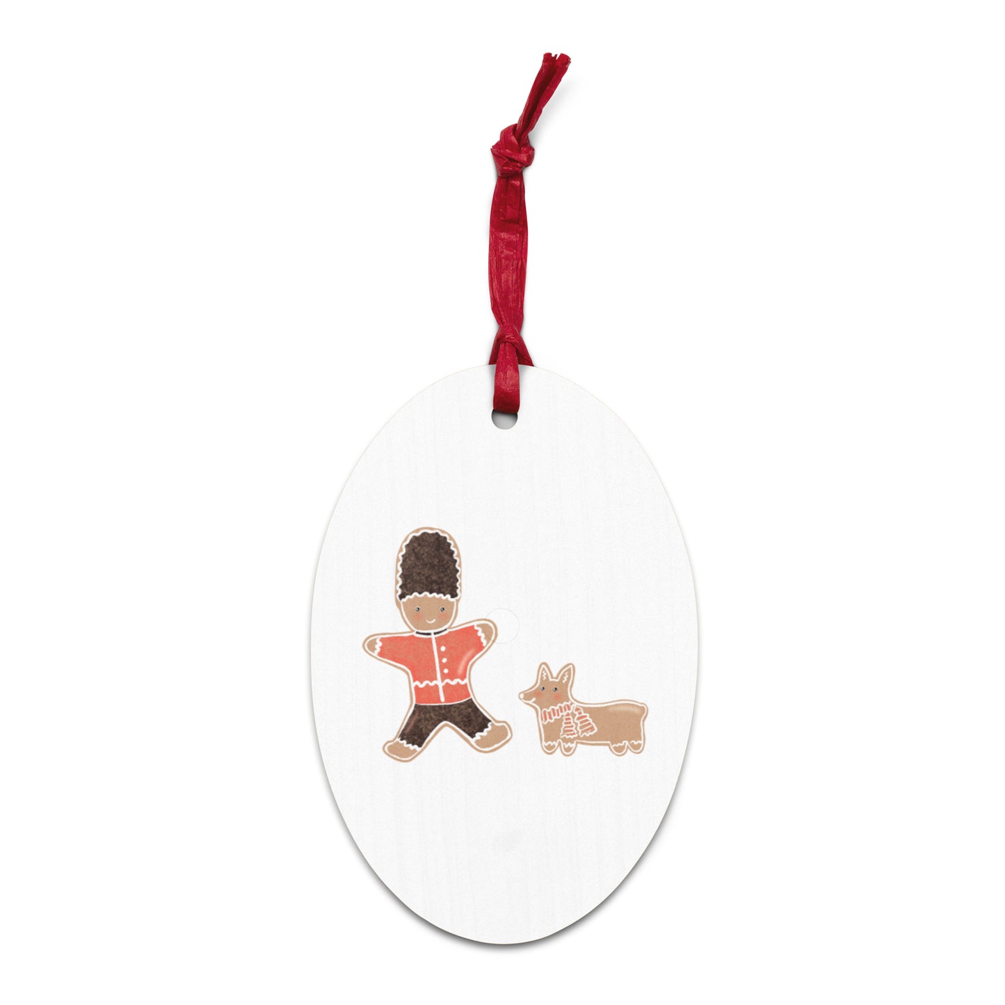 Gingerbread Guard Rustic Wooden Ornament