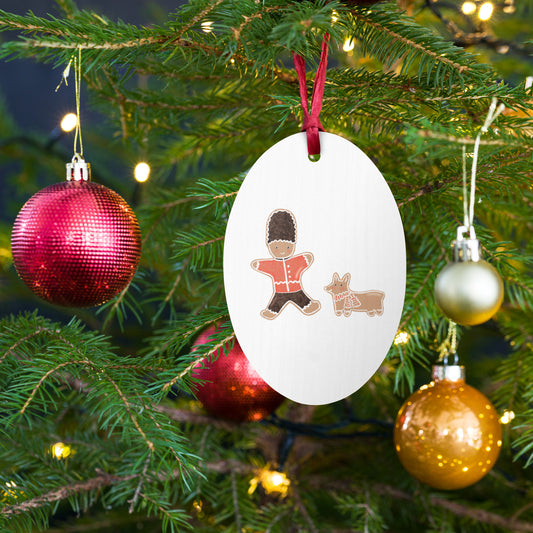 Gingerbread Guard Rustic Wooden Ornament