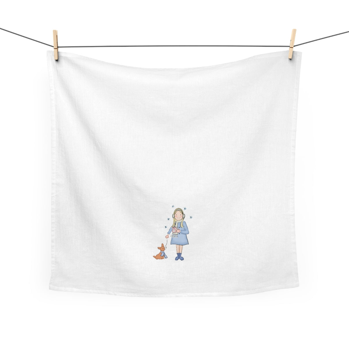 Hot Cocoa & Corgis Tea Towel