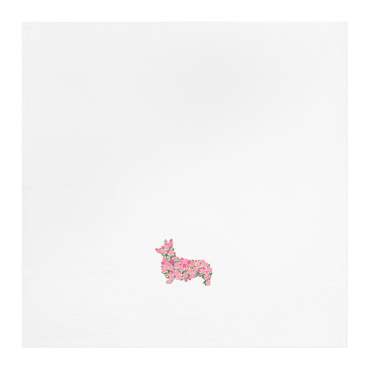 Floral Corgi Tea Towel