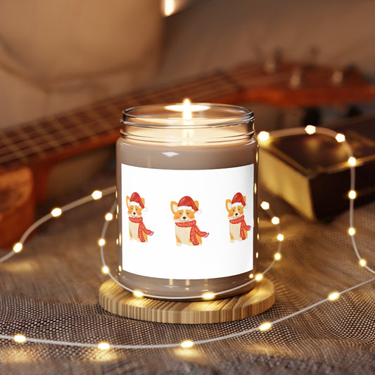 Christmas Corgis Candle