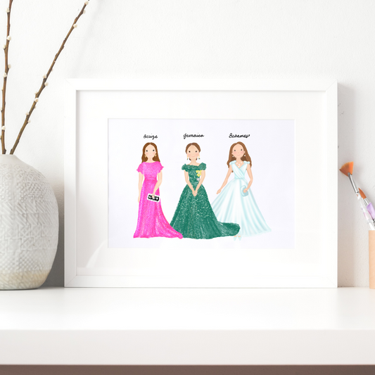 Duchess Kate Royal Tour Trio Print