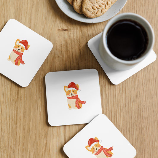 Christmas Corgi Holiday Coaster (Individual Coaster - 1 Unit)