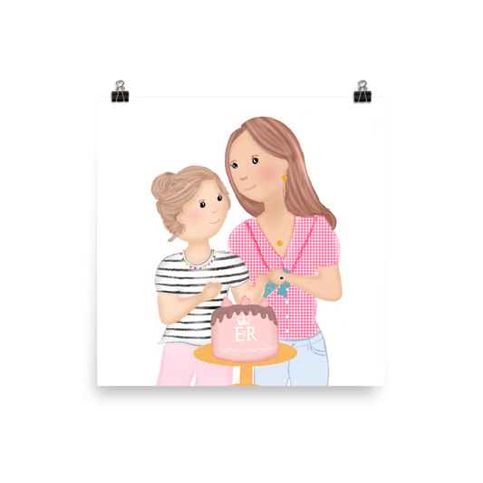 Sweet Treats Kate & Charlotte Baking Print