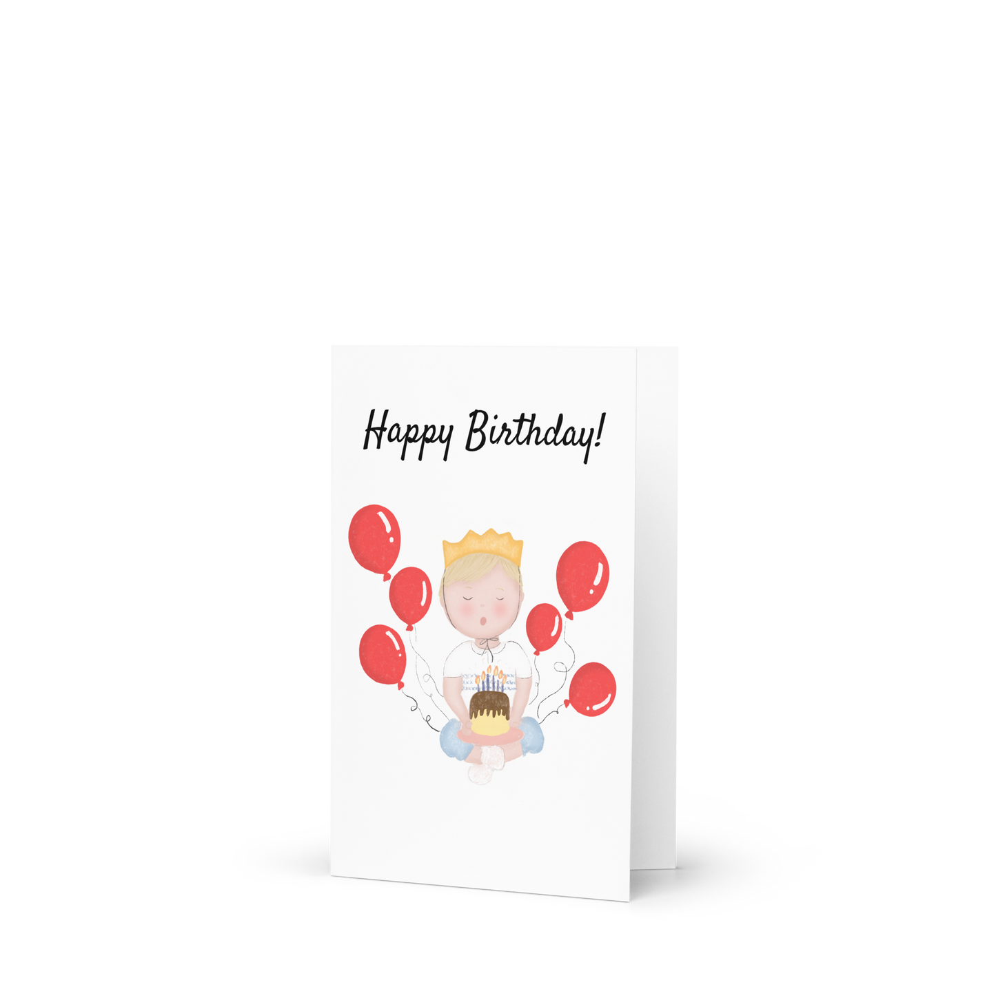 Happy Birthday (Wishing You a Birthday Fit for a Prince) Folded Greeting Card