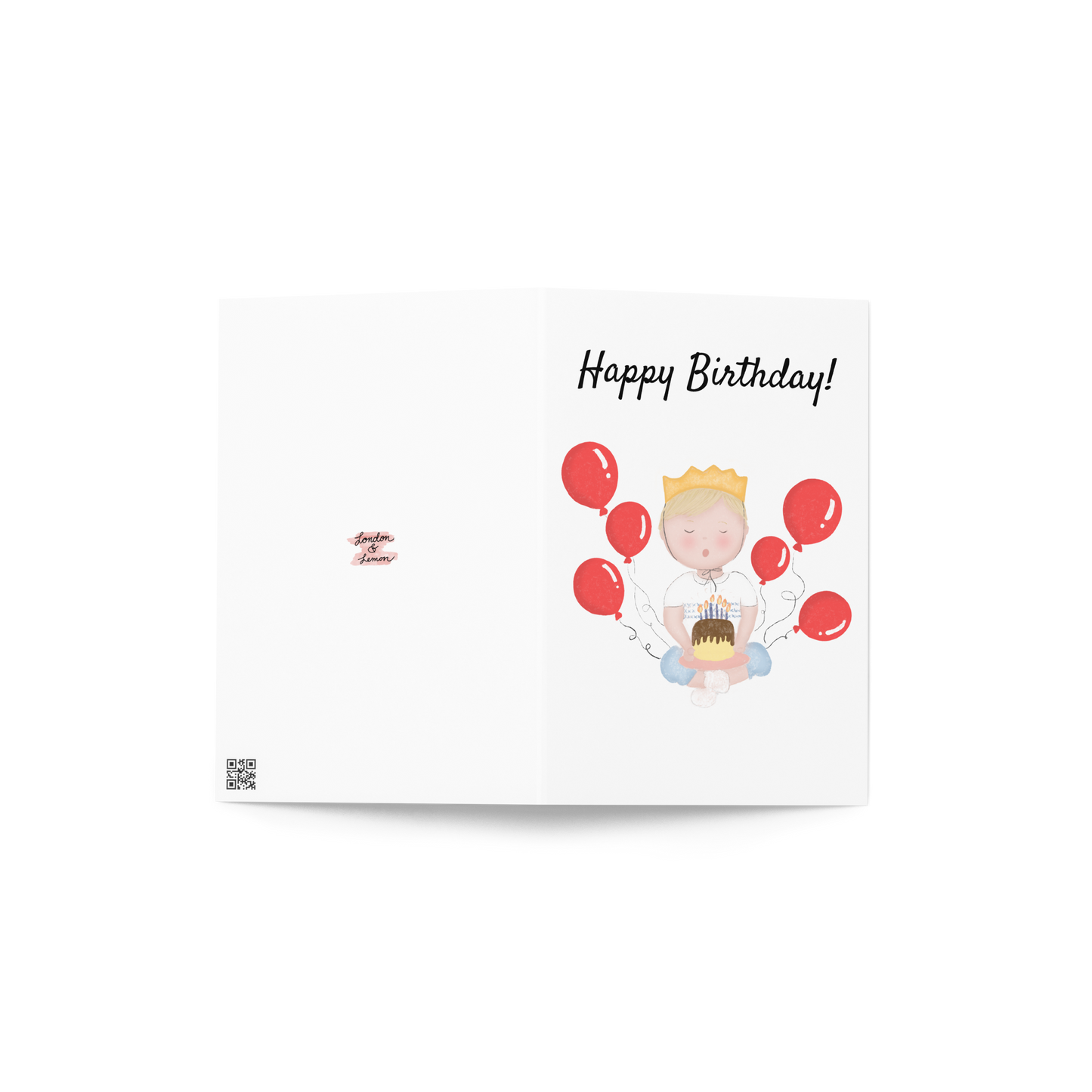 Happy Birthday (Wishing You a Birthday Fit for a Prince) Folded Greeting Card