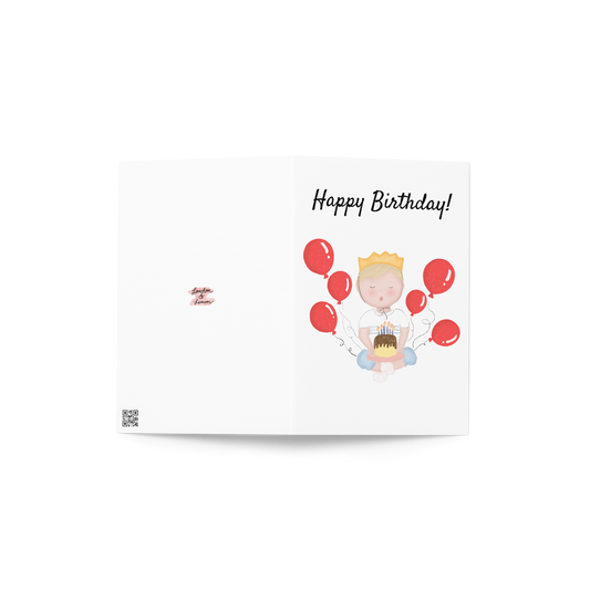 Happy Birthday (Wishing You a Birthday Fit for a Prince) Folded Greeting Card