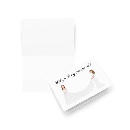 Kate & Pippa Will You Be My Bridesmaid Royal Folded Greeting Card
