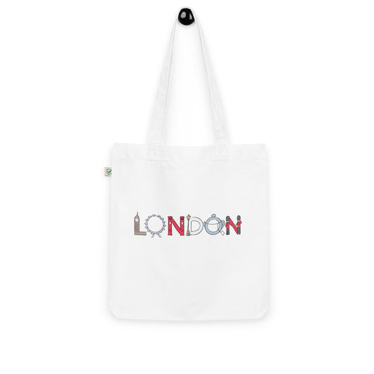 London Landmarks Organic Cotton Tote Bag