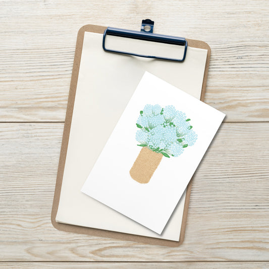 Hydrangea Nantucket Basket Postcard
