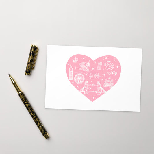 London Love British Icons Postcard