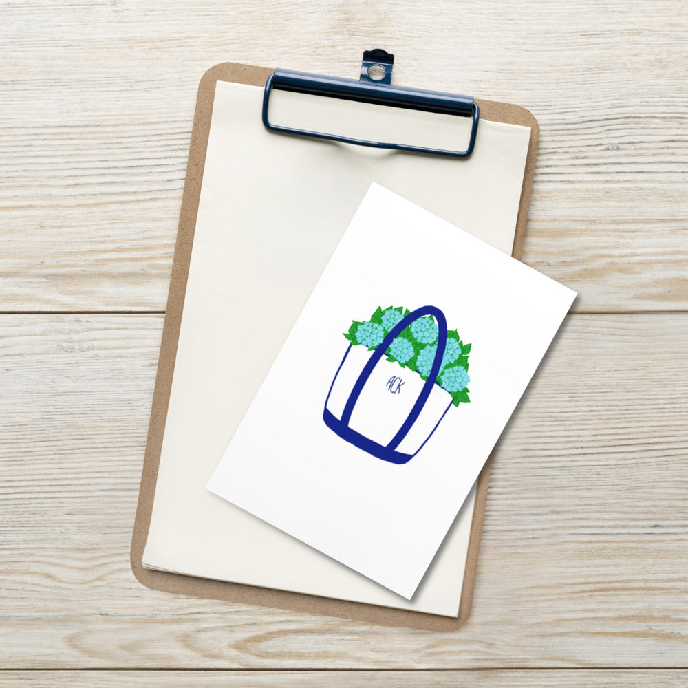 Nantucket Hydrangea Tote Postcard
