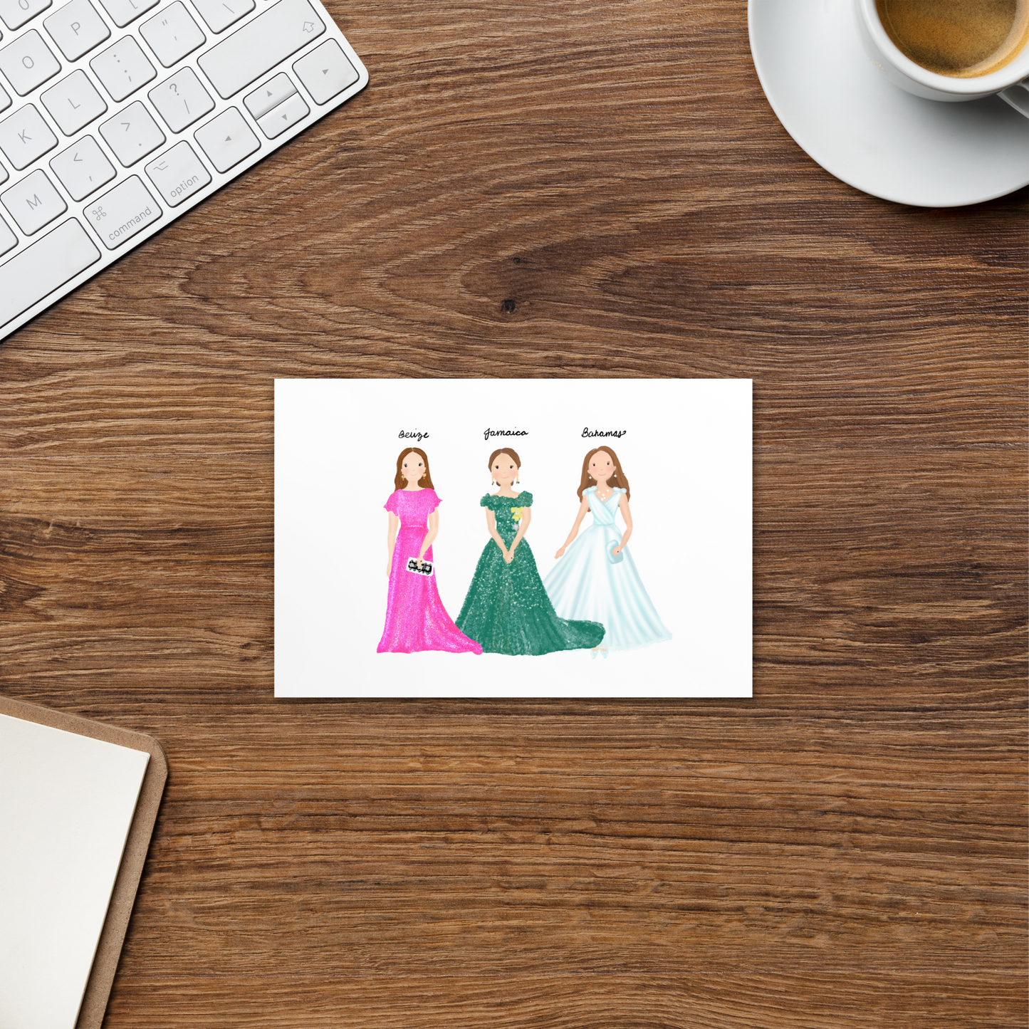 Duchess Kate Royal Tour Trio Postcard