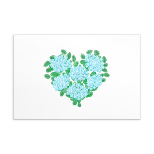 Hydrangea Healing Heart Postcard
