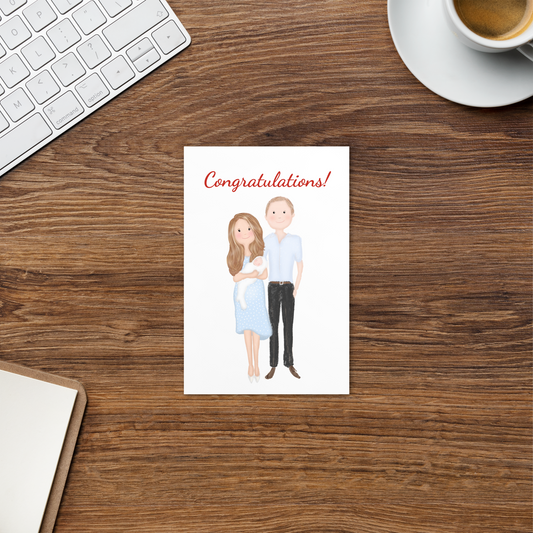 Congratulations (on the new arrival!) Lindo Wing Postcard