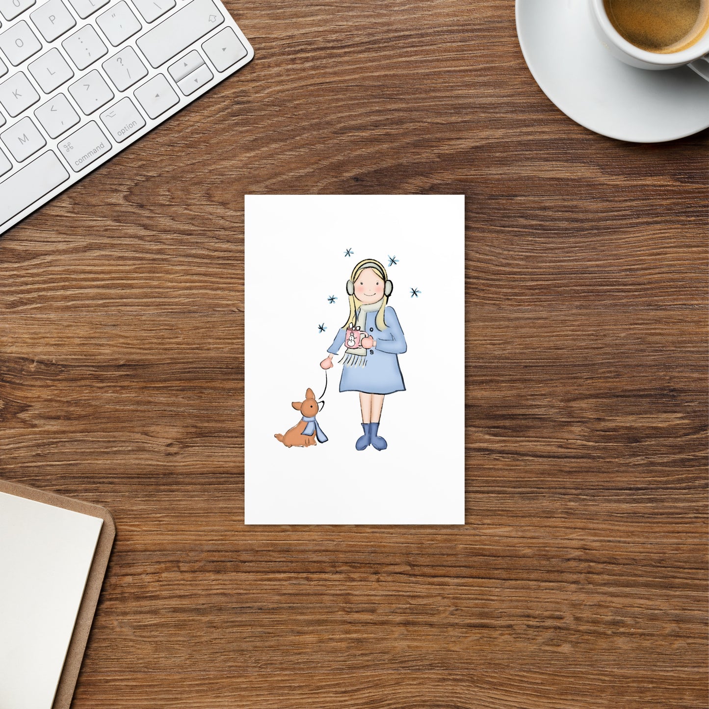 Hot Cocoa & Corgis Postcard