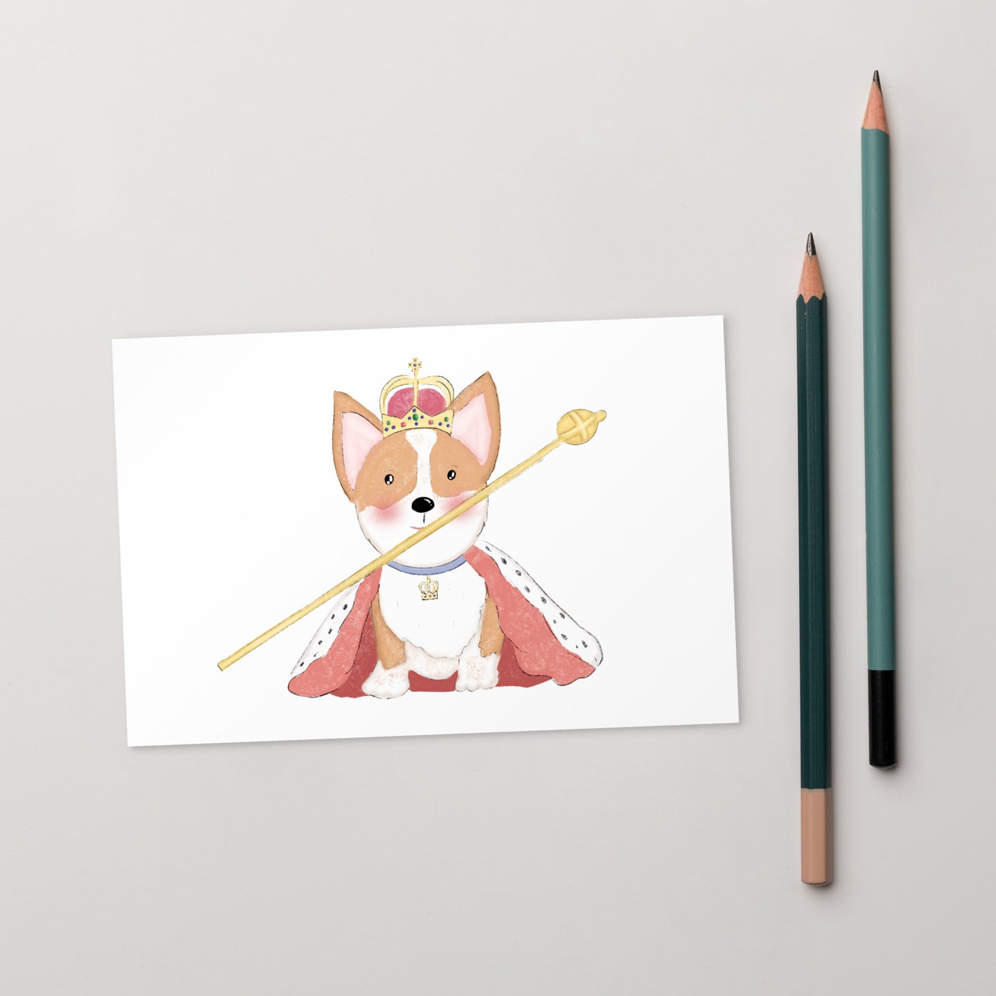 Coronation Corgi Postcard