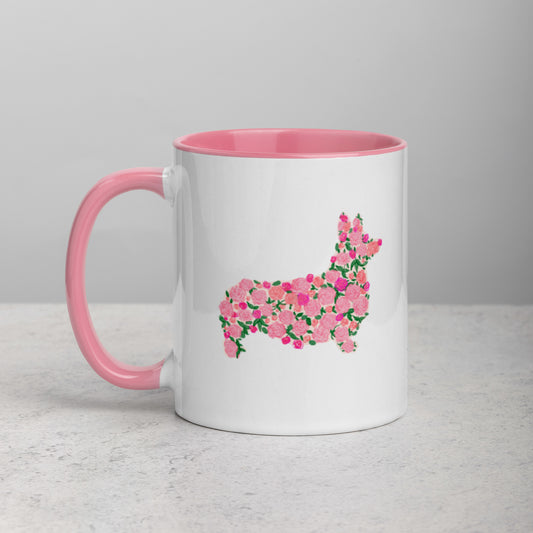 Floral Corgi Print Mug