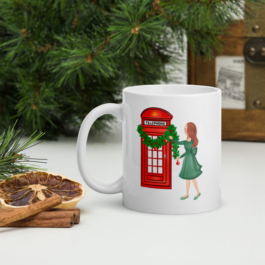 Deck the Booths with Boughs of Holly London Christmas Mug