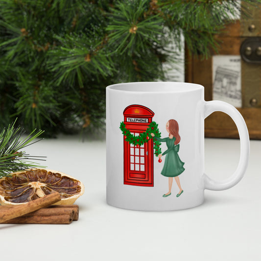 Deck the Booths with Boughs of Holly London Christmas Mug