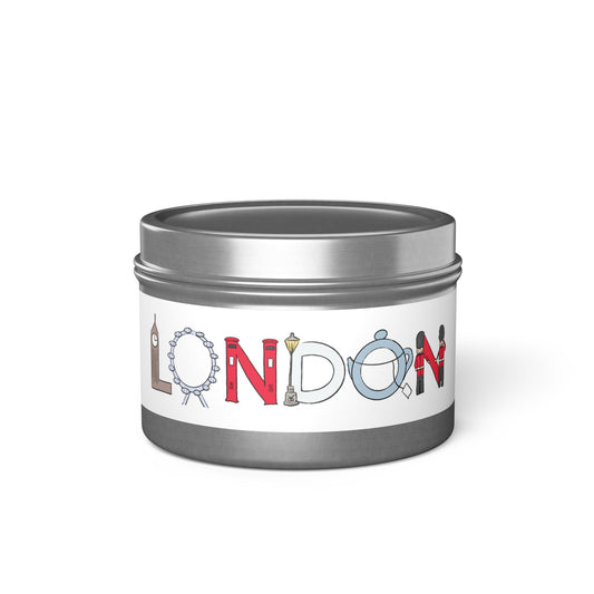 London Landmarks Tin Candle - Mini Size 4oz