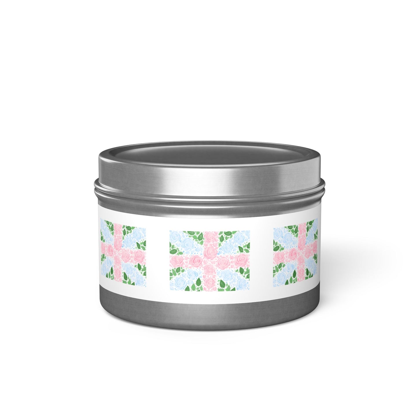 Floral Flag Tin Candle - Mini Size 4oz