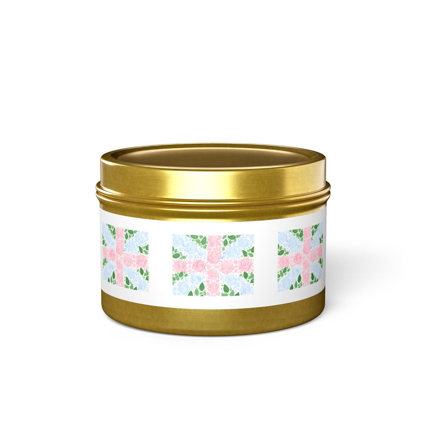 Floral Flag Tin Candle - Mini Size 4oz