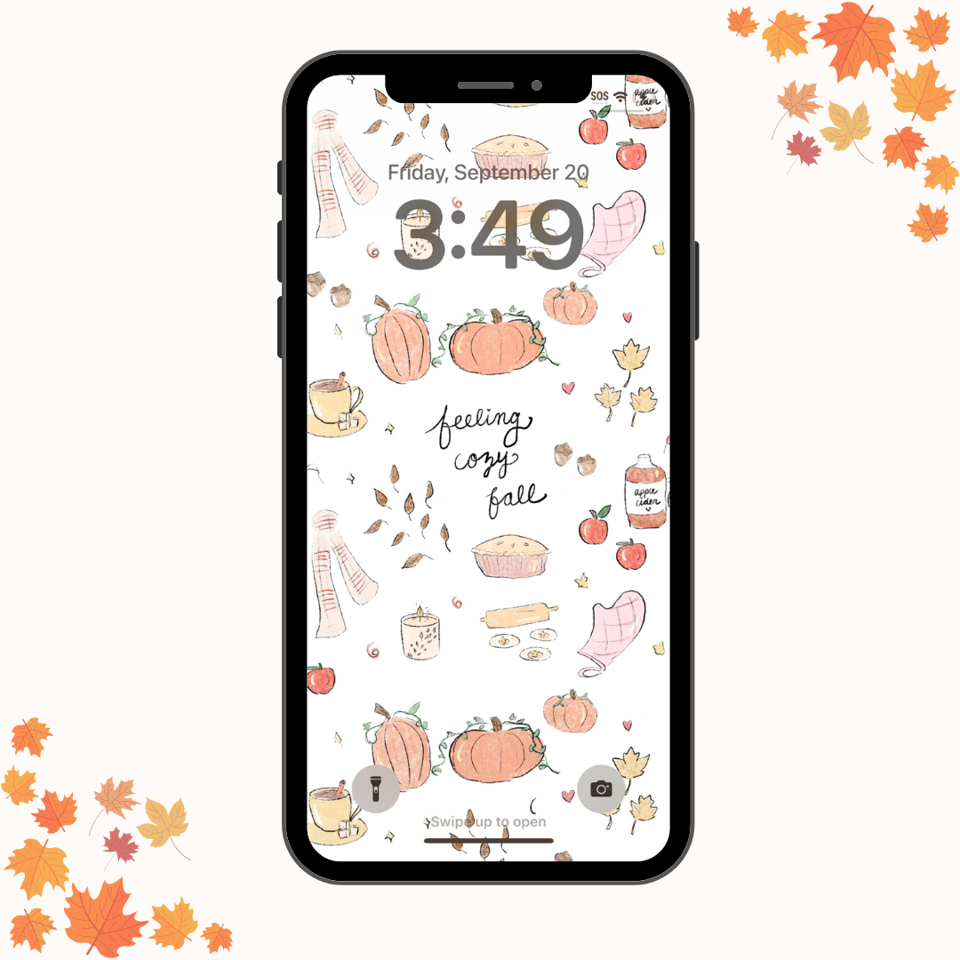 Feeling Cozy Fall Phone Wallpaper (Digital Download)