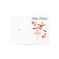 Ballerina & Nutcracker Peppermint Print 5" x 7" Standard Folded Greeting Card