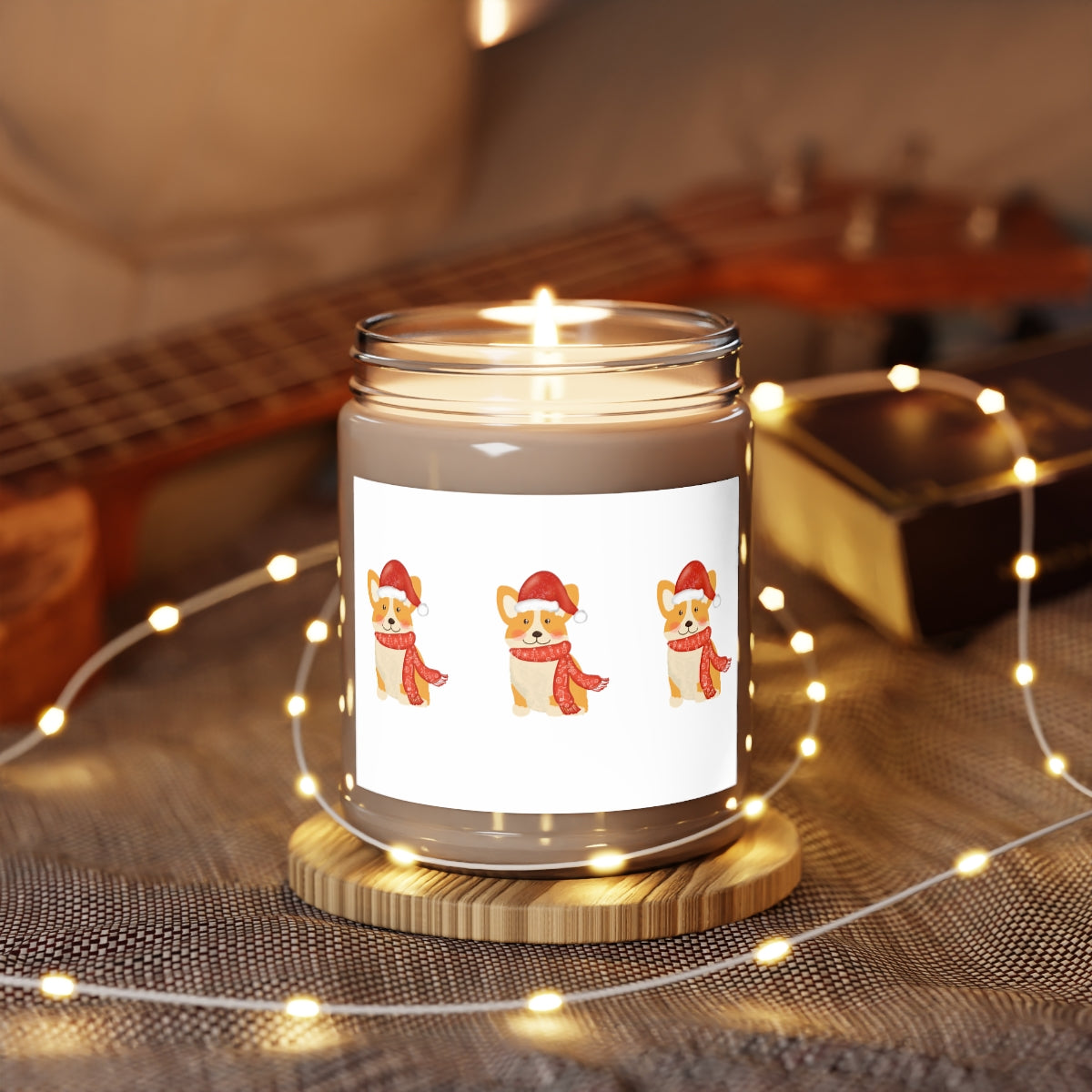 Christmas Corgis Candle