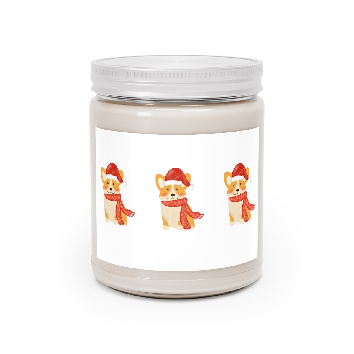 Christmas Corgis Candle