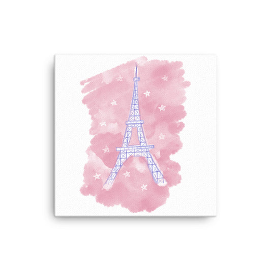 Pink in Paris Canvas Artwork