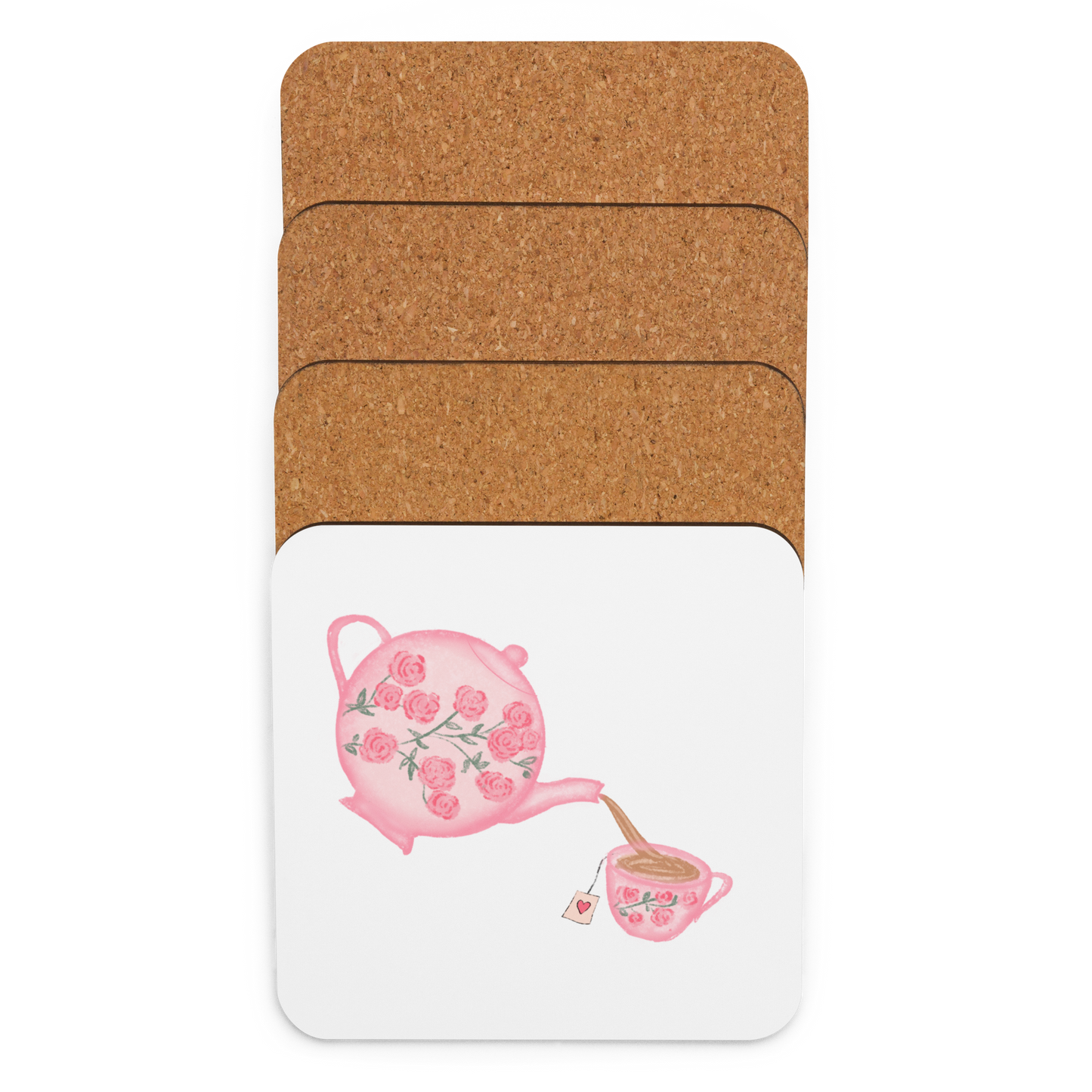 Floral Teatime Coaster (Individual Coaster - 1 Unit)