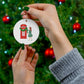 Deck the Booths with Boughs of Holly Ceramic Ornament