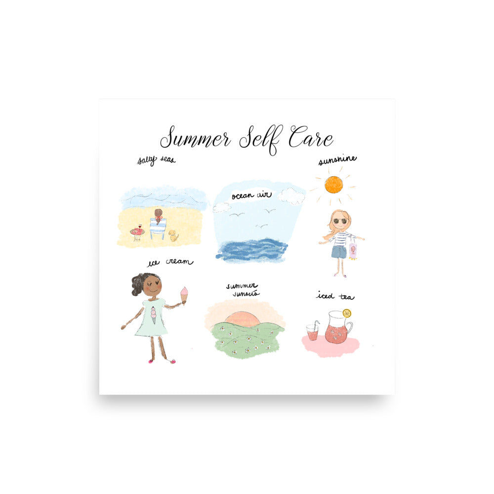 Summer Self-Care Art Print