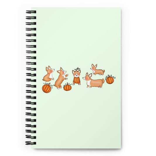 Pumpkins & Pups Corgi Notebook