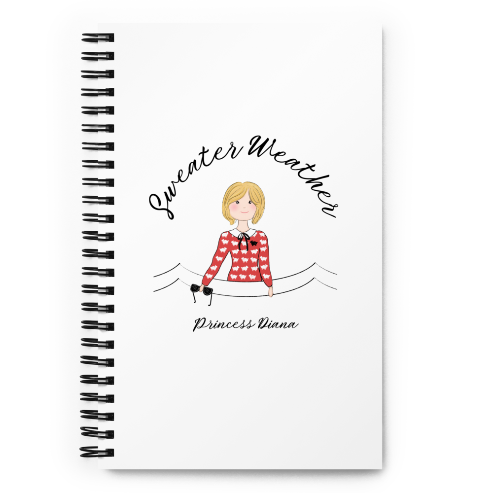 Princess Diana Sweater Weather Notebook