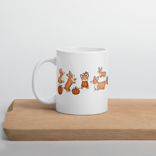 Pumpkins & Pups Corgi Mug