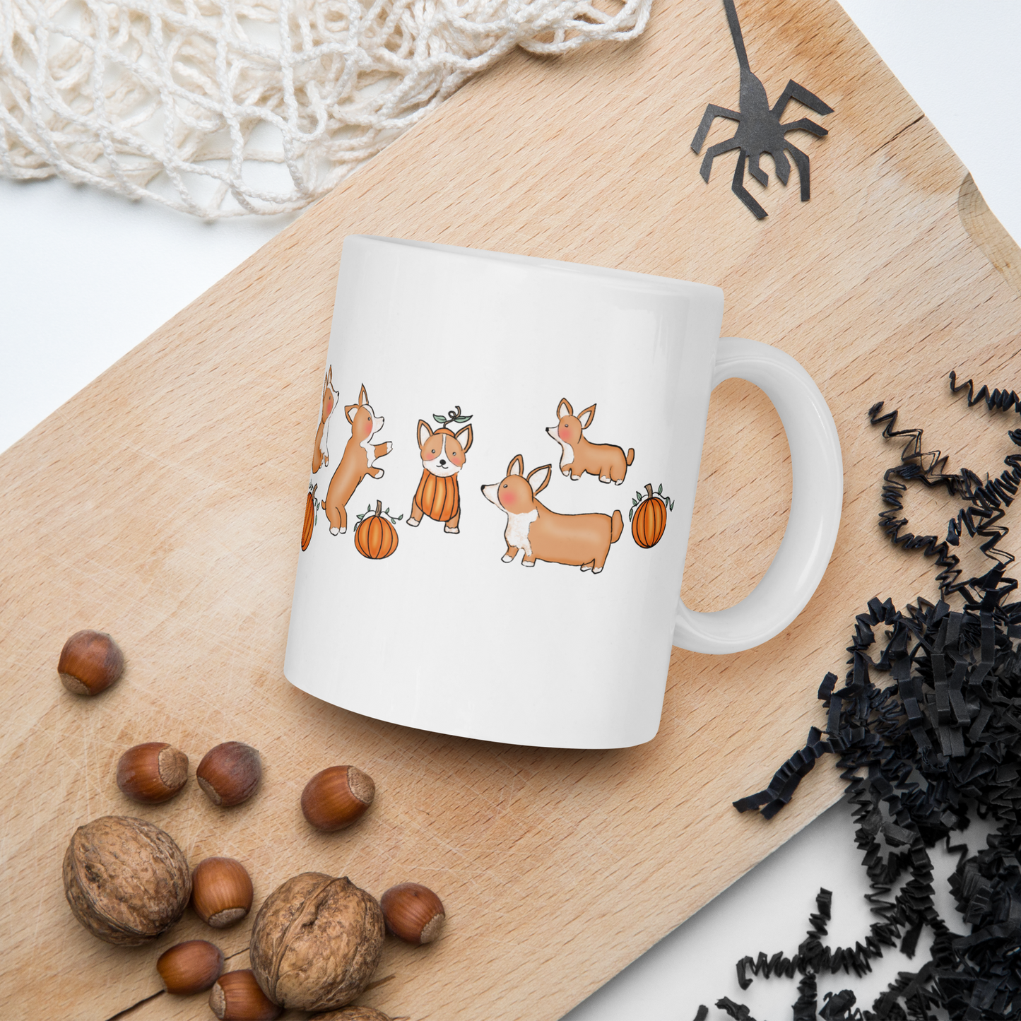 Pumpkins & Pups Corgi Mug